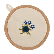 Mud Pie Floral Embroidery Pot Holders