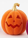 Flocked Jack-O-Lantern