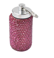 Crystal Rhinestone Pill Tube Key Ring Large