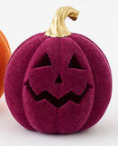 Flocked Jack-O-Lantern
