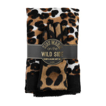 LEOPARD SCARF AND GLOVE SET