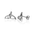 Sterling Silver Whale Tail Earrings