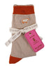 Simply Southern Women's Tan Cow Crew Socks