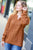 Can't Resist Rust Cable Knit Notched Neck Pullover Sweater