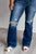 Mila Mid Rise Distressed Bootcut Jeans