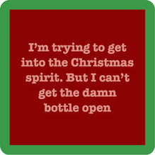 Drinks on Me Coasters -Christmas