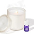 Flameless Candle Diffuser- Frosted Glass (Cream) with Jasmine & Geranium ClickWick