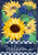 Sunflower Welcome Applique Garden Flag
