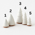 White Stoneware Trees Assorted