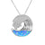 Sterling Silver Opal Wave Pendant