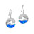 Sterling Silver Opal Wave Earrings