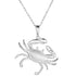 Sterling Silver Blue Crab Pendant