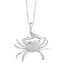 Sterling Silver Blue Crab Pendant
