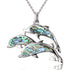 Sterling Silver Dolphin Abalone Pendant