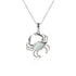 Sterling Silver Opal Crab Pendant