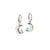 Sterling Silver Opal Moon Earrings