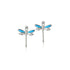 Sterling Silver Opal Dragonfly Earrings