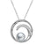 Sterling Silver Wave with Pearl Pendant