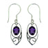 Dangle Amethyst Sterling Silver Earrings