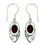 Dangle Garnet Sterling Silver Earrings