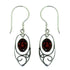 Dangle Garnet Sterling Silver Earrings