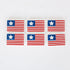 Set of 6 Small American Flag Cut Outs