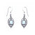 Flower Drop Blue Moonstone Earrings