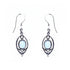 Flower Drop Blue Moonstone Earrings