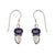 Amethyst & Mother Of Pearl Silver Earrings