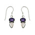 Amethyst & Mother Of Pearl Silver Earrings