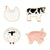 Mud Pie Farm Animal Tidbit Dishes