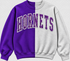 Hornets: 2-Toned Custom Embroidered Mascot Sweatshirt