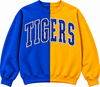 Tigers: 2-Toned Custom Embroidered Mascot Sweatshirt