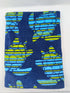 Custom Embroidered Towel -Blue/Green Lined Turtle