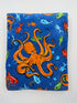 Custom Kids Embroidered Towel -Octopus with Fish