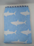Custom Embroidered Towel -Light Blue Shark