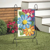 Spring Floral Applique Garden Flag