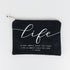 Life Canvas Zipper Pouch