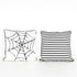 Spider Web/Stripes Reversible Pillow