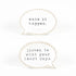 Listen/Happen Double Sided Wood Quotation
