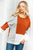 Two Tone Hacci Color Block Sweater Top