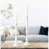 White Wood Candle Holders