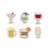 Small Drink Cutouts (Set of 6)