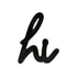 "Hi" Word Cutout (Black)