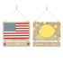 Freedom/Summer Reversible Hanging Sign
