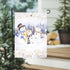 Happy Snowmen Trio Suede Garden Flag