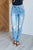 Aiden High Rise Patch Pocket Distressed Boyfriend Jeans