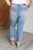 Aiden High Rise Patch Pocket Distressed Boyfriend Jeans