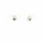 10K Gold Plated 3MM Round CZ Stud Earrings