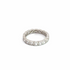 925 Silver Full Square CZ Wedding Band Ring